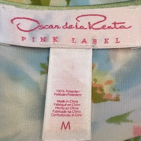 Oscar De La Renta Pink Label Women's Size Med Blue Floral Print Lounge Set - Picture 2 of 14